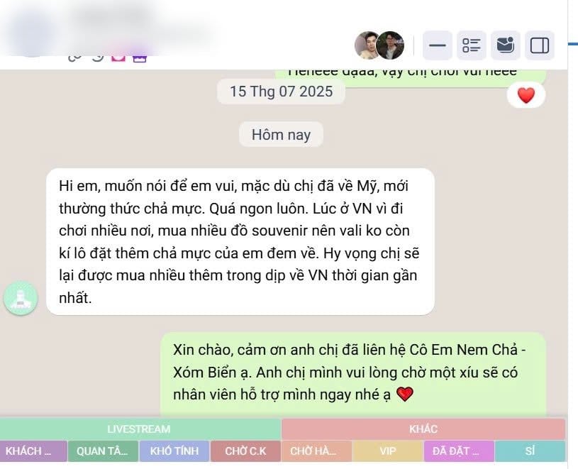 Khách hàng nói gì về Xóm Biển 6 Khách đã về Mỹ nhắn lại: chả mực quá ngon.