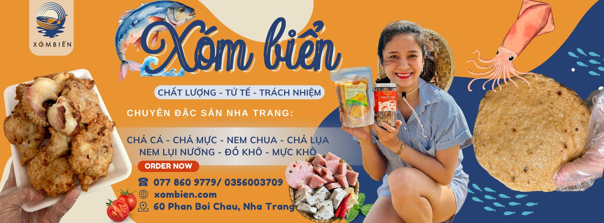 Trang chủ 41 Xóm Biển – đặc sản Nha Trang chính gốc: chả cá, chả mực, nem chua, chả lụa, nem lụi nướng, đồ khô