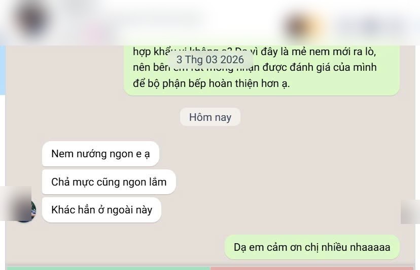 Combo Nem Nướng 17 Khách khen nem nướng và chả mực, khác hẳn ngoài kia