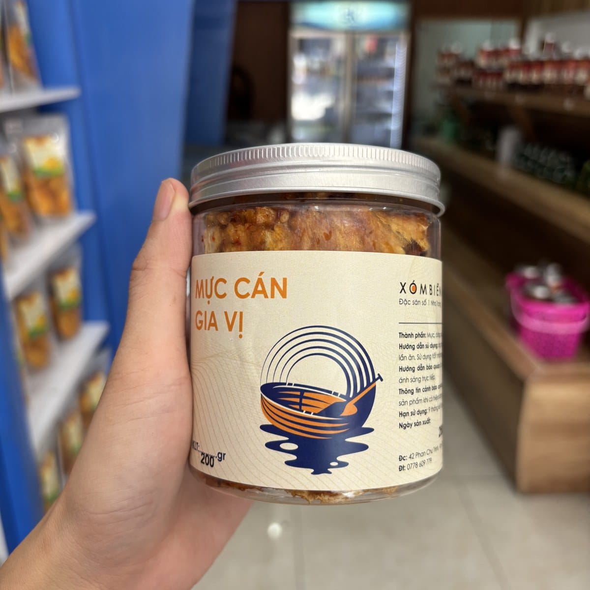 Mực Cán Tẩm 1 Mực cán tẩm gia vị Nha Trang Xóm Biển