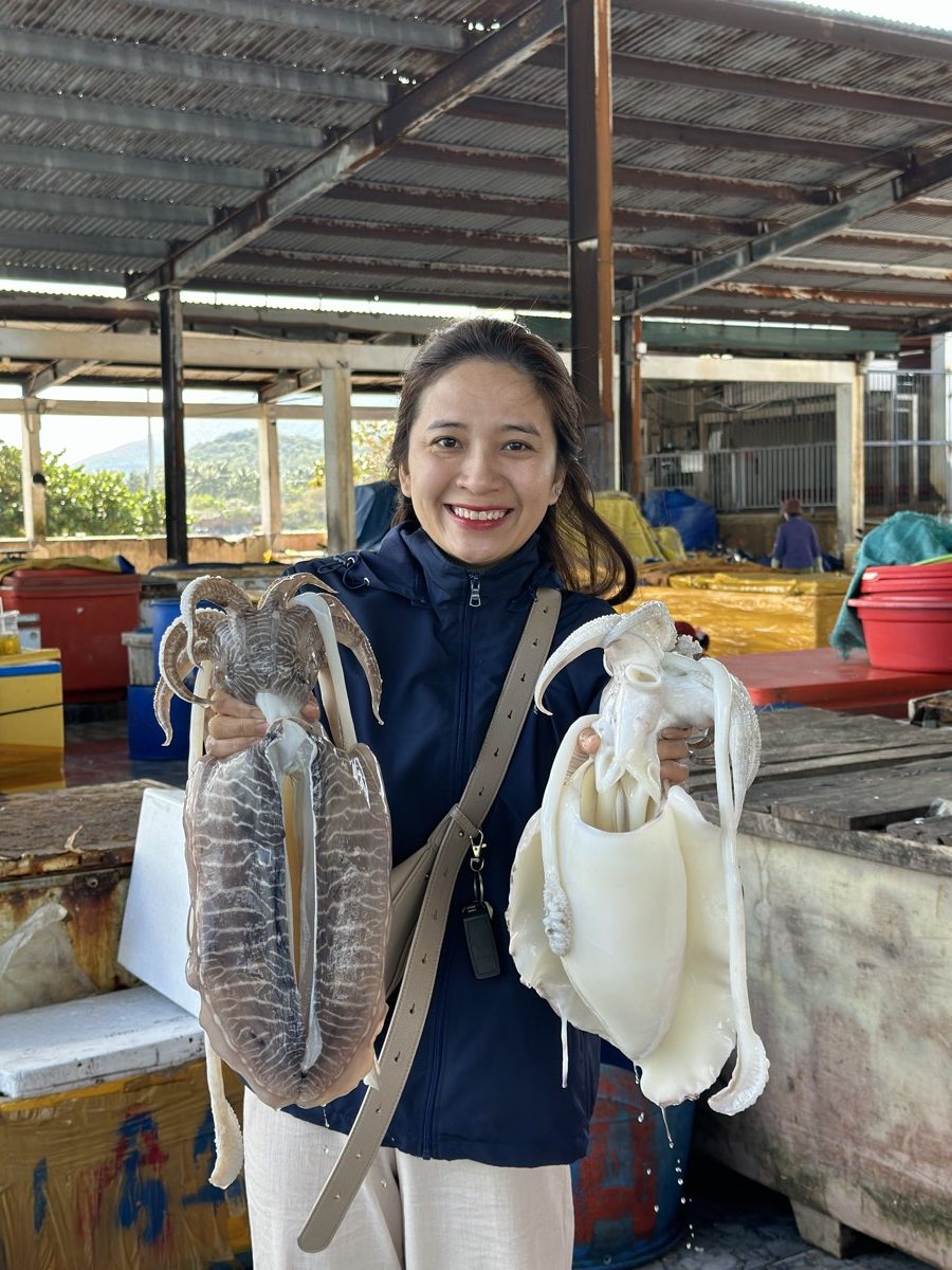 Chả Cá Nha Trang Giá Bao Nhiêu 1kg? Bảng Giá Mới Nhất 2026 3 Mực nang tươi nguyên con tại cảng cá Nha Trang