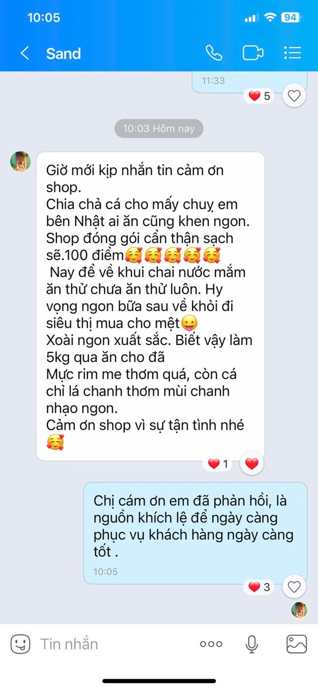 Khách hàng nói gì về Xóm Biển 19 Phản hồi khách hàng về chả cá, đồ khô, mắm - Xóm Biển Nha Trang