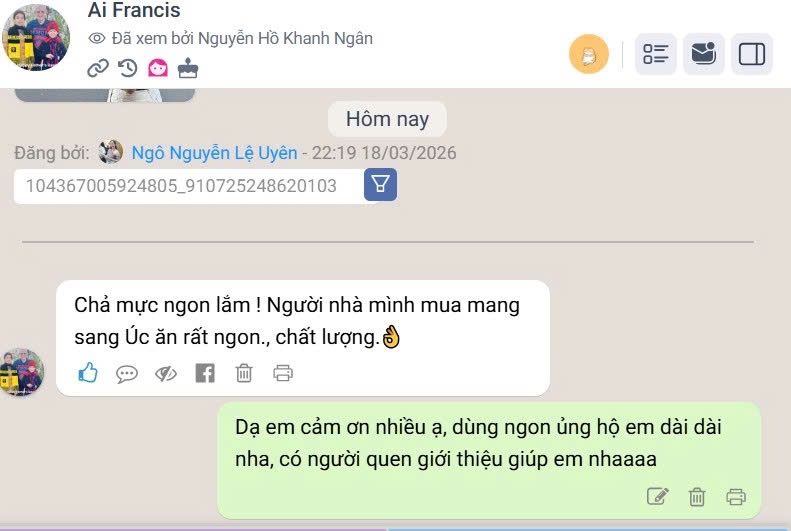 Khách hàng nói gì về Xóm Biển 24 Phản hồi khách hàng về chả mực - Xóm Biển Nha Trang