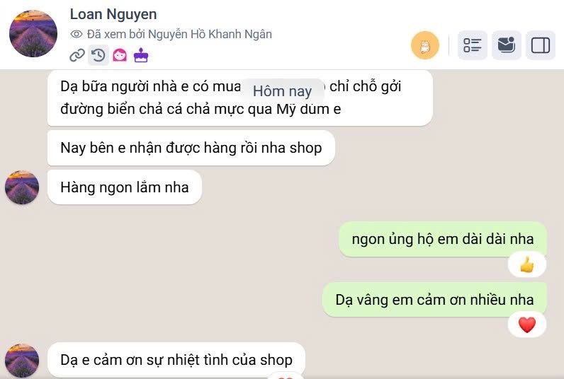 Khách hàng nói gì về Xóm Biển 27 Phản hồi khách hàng về chả cá, chả mực - Xóm Biển Nha Trang