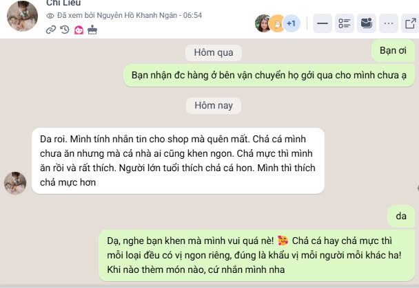 Khách hàng nói gì về Xóm Biển 35 Phản hồi khách hàng về chả cá, chả mực - Xóm Biển Nha Trang