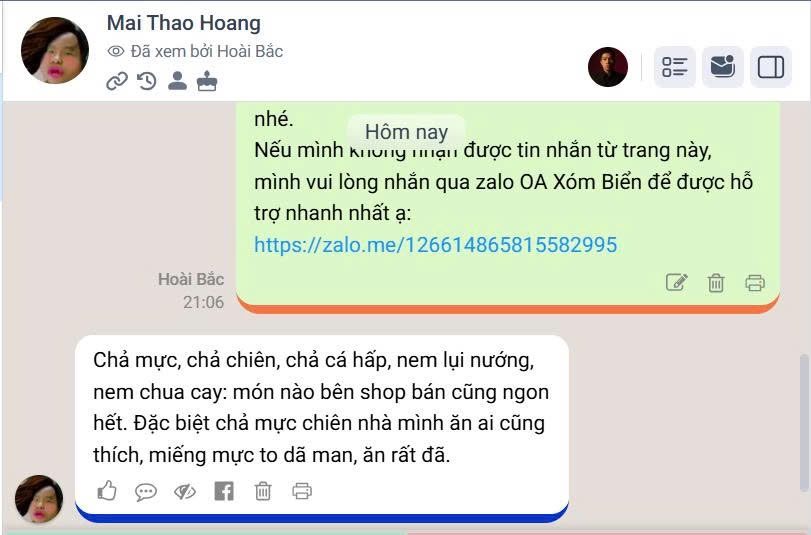 Khách hàng nói gì về Xóm Biển 46 Phản hồi khách hàng về chả cá, chả mực, nem chua, nem nướng - Xóm Biển Nha Trang